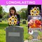Artificial Cemetery Flowers for Grave – Set of 2 Rose & Sunflower Bouquets with Vase for Outdoor Grave and Headstone Memorial Decorations (Purple)